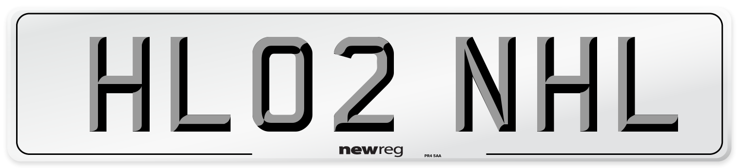 HL02 NHL Number Plate from New Reg